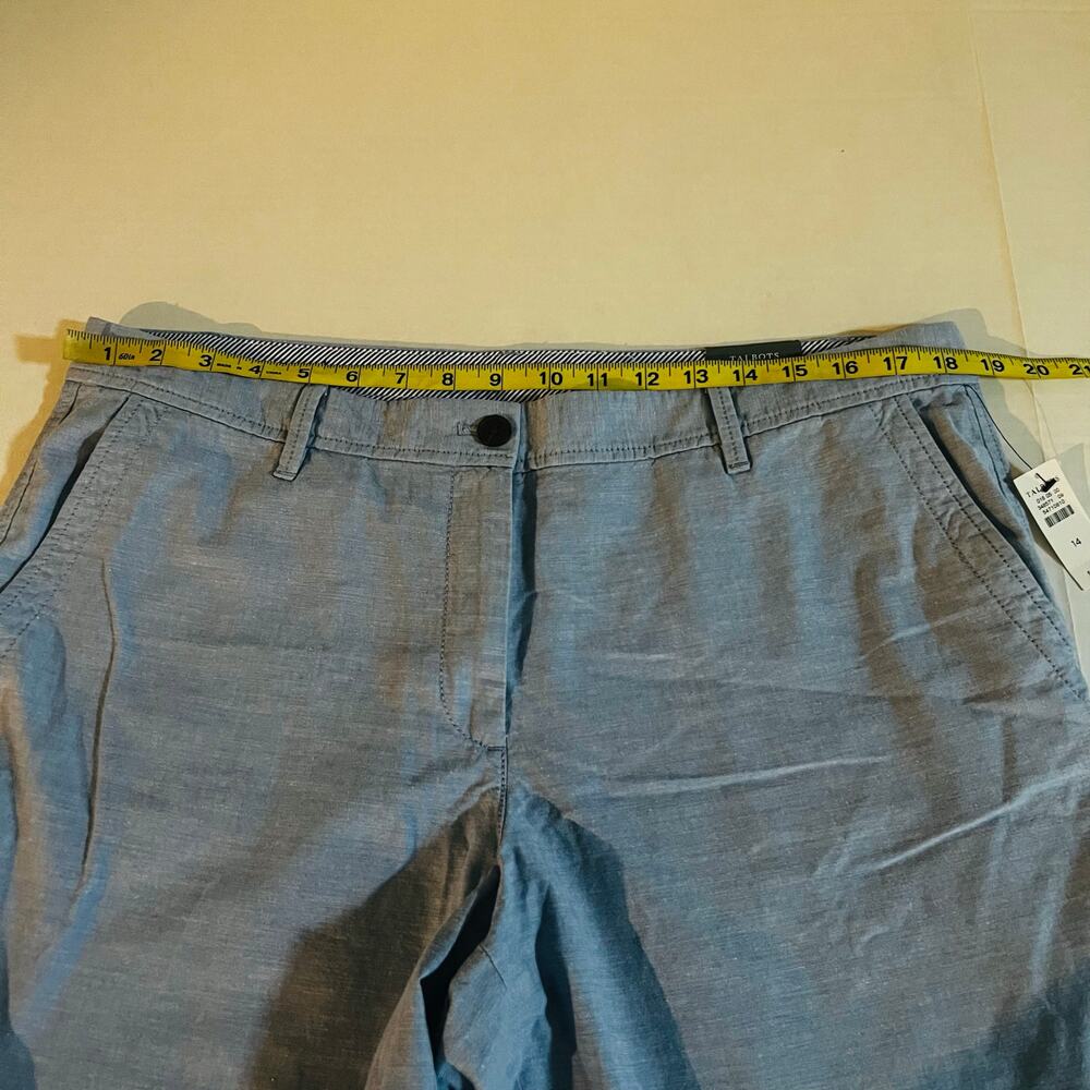 Talbots Newport Chambray Relaxed Chinos Pants Size 14 NWT Blue - Picture 8 of 12